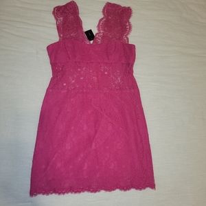 BCBG Maxazria Fuchsia lace dress